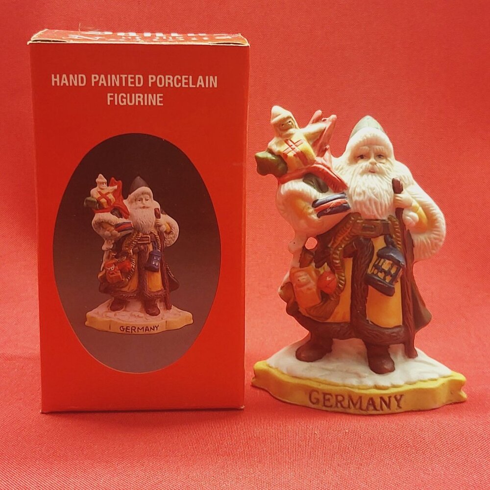 Vintage Santas of the Nation Germany Hand Painted Porcelain Figurine 1991